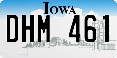 IA license plate DHM461