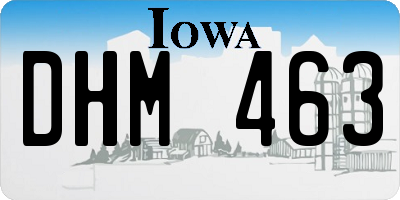 IA license plate DHM463