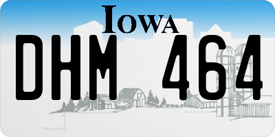 IA license plate DHM464