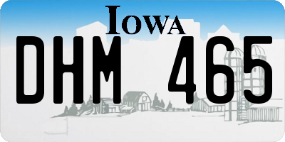 IA license plate DHM465