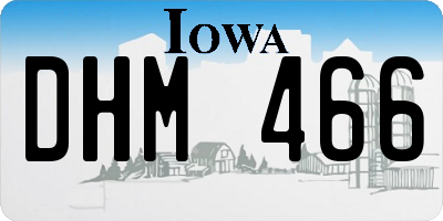 IA license plate DHM466