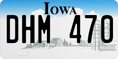 IA license plate DHM470