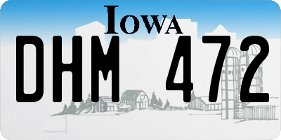 IA license plate DHM472