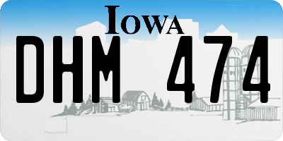 IA license plate DHM474