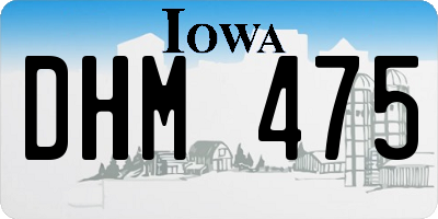 IA license plate DHM475