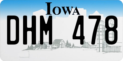 IA license plate DHM478