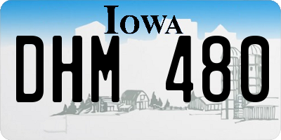 IA license plate DHM480