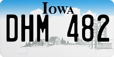 IA license plate DHM482