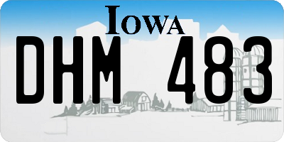 IA license plate DHM483