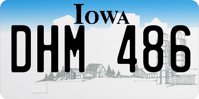 IA license plate DHM486