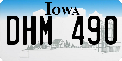 IA license plate DHM490