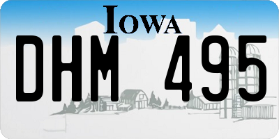 IA license plate DHM495