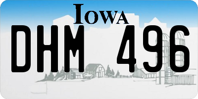 IA license plate DHM496