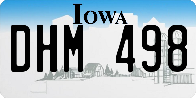 IA license plate DHM498