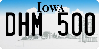 IA license plate DHM500