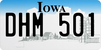 IA license plate DHM501