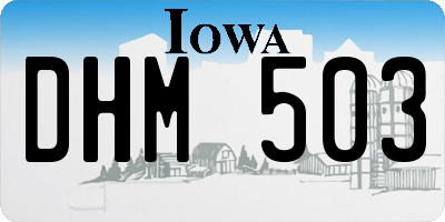 IA license plate DHM503