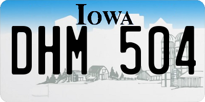 IA license plate DHM504