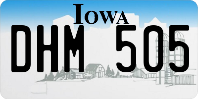 IA license plate DHM505