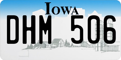 IA license plate DHM506