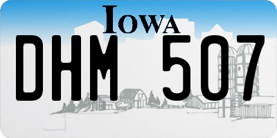 IA license plate DHM507