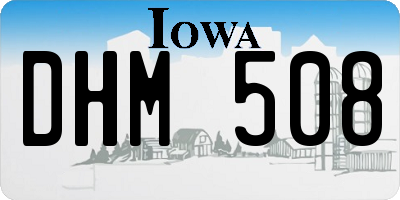 IA license plate DHM508