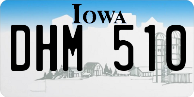 IA license plate DHM510