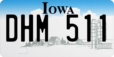 IA license plate DHM511