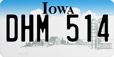 IA license plate DHM514