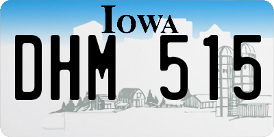 IA license plate DHM515