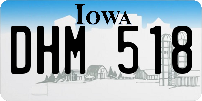 IA license plate DHM518