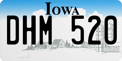 IA license plate DHM520