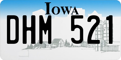 IA license plate DHM521