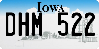 IA license plate DHM522