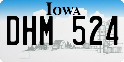 IA license plate DHM524