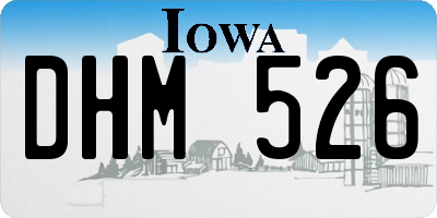 IA license plate DHM526