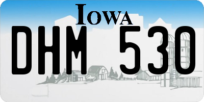 IA license plate DHM530