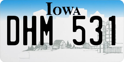 IA license plate DHM531