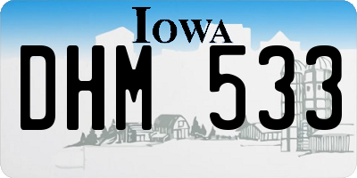 IA license plate DHM533