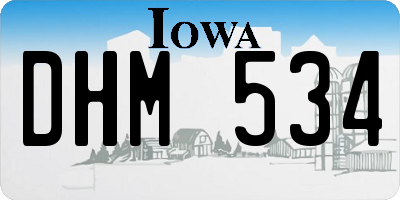 IA license plate DHM534