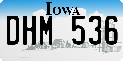 IA license plate DHM536