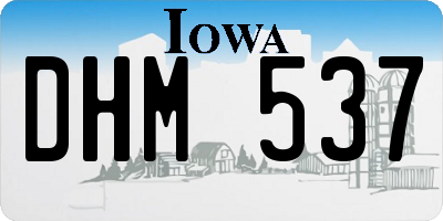 IA license plate DHM537