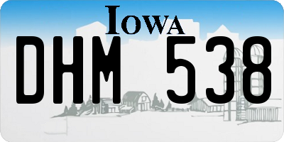 IA license plate DHM538