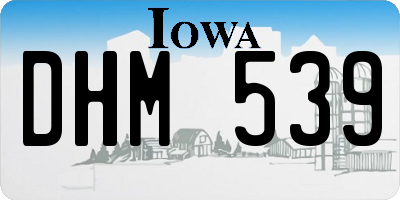 IA license plate DHM539