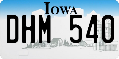 IA license plate DHM540