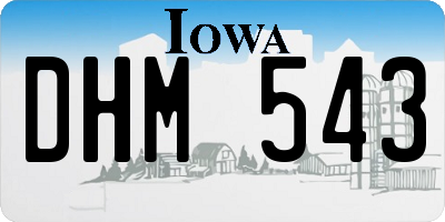 IA license plate DHM543