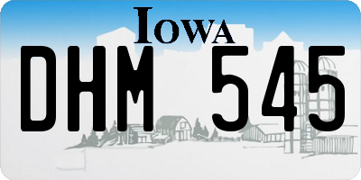 IA license plate DHM545