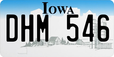 IA license plate DHM546