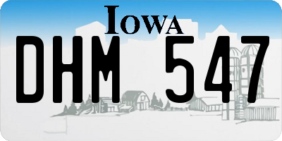 IA license plate DHM547