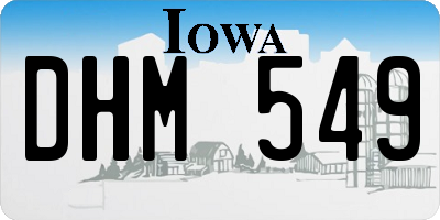 IA license plate DHM549